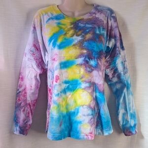Tie-dyed Long Sleeve Cotton Jersey Shirt